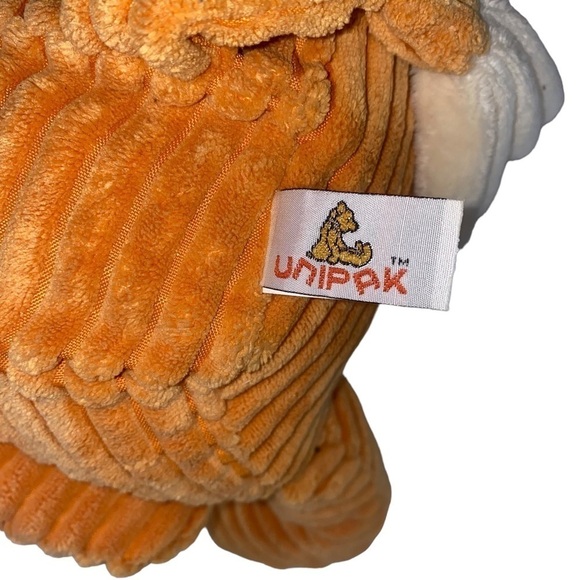 Unipak Giraffe Kordy Corduroy Stuffed Animal Chenille Orange Plush Toy - Picture 7 of 9